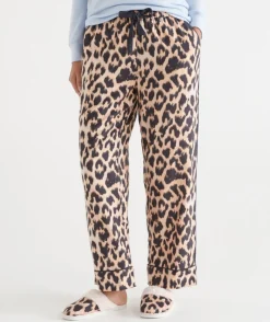 Sussan Pyjama Bottoms>Animal Print Flannelette Pyjama Pant