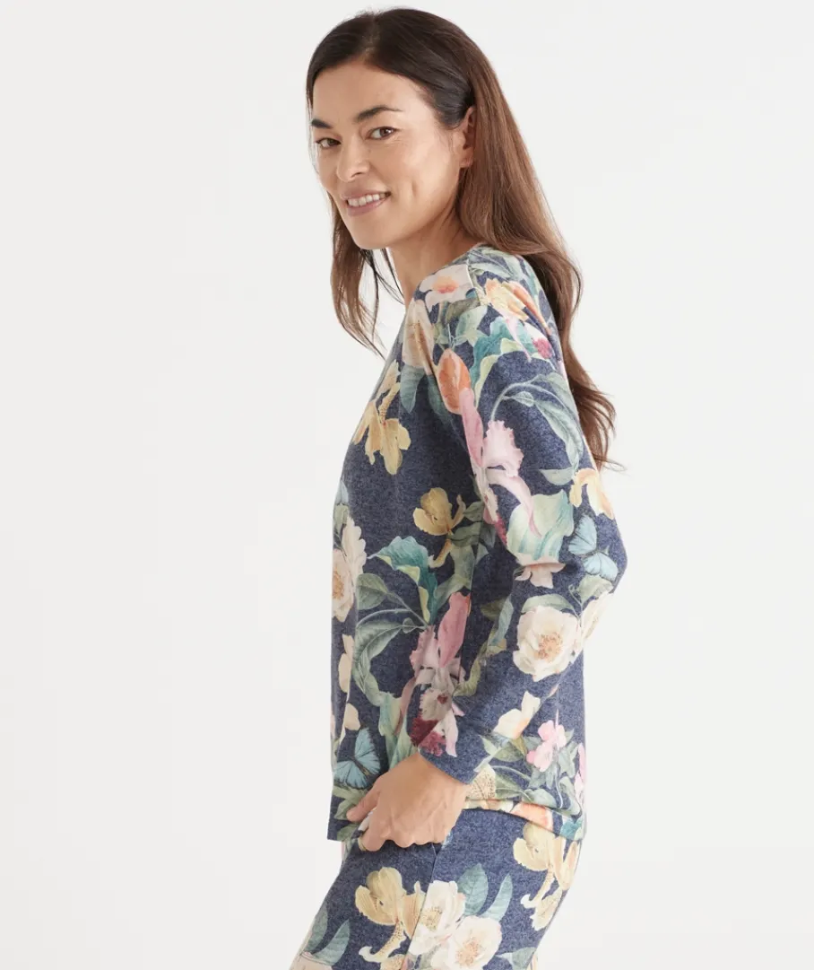 Women Sussan Women's Pyjama Tops>Brushed Fruity Floral Pyjama Top