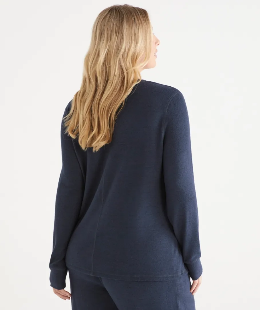 Women Sussan Women's Pyjama Tops|Everyday Icons>Brushed Long Sleeve Pyjama Top