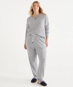 Sussan Pyjama Bottoms|Everyday Icons>Brushed Stripe Tapered Pyjama Pant -