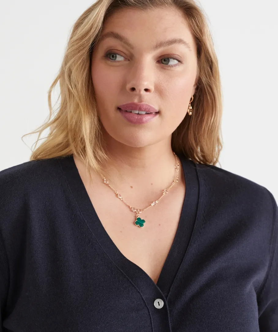 Sussan Jewellery>Clover Pendant Necklace - Gold/