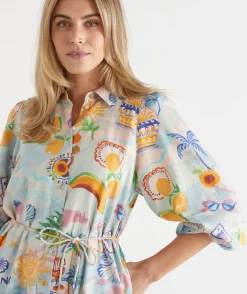 Sussan Dresses|Matching Sets>Costa Del Sol Midi Shirt Dress