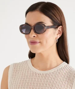 Sussan Sunglasses>Derry Dart Tort Sunglasses