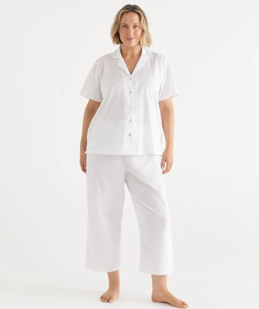 Sussan Pyjama Sets>Flock Spot 3/4 Length Pyjama Set