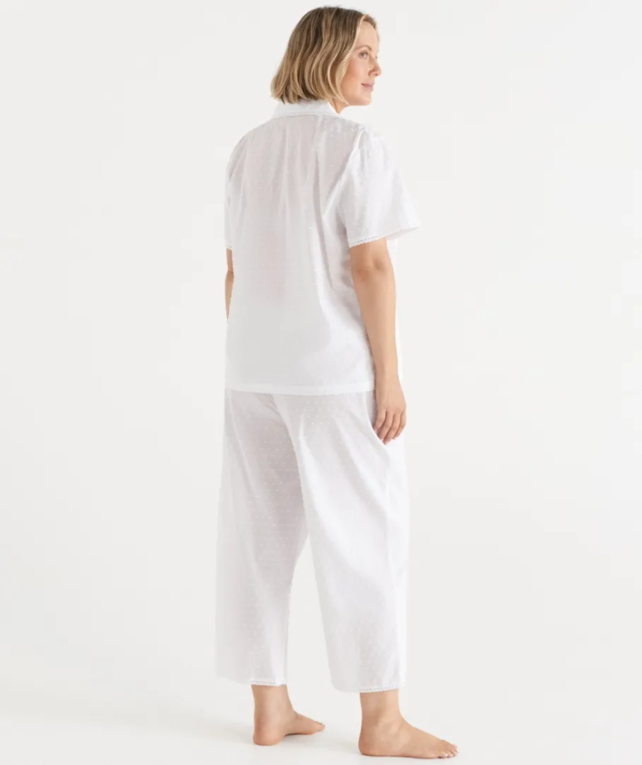 Sussan Pyjama Sets>Flock Spot 3/4 Length Pyjama Set