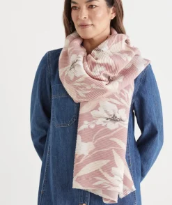 Sussan Knit Accessories|Scarves>Floral Whisper Plisse Scarf