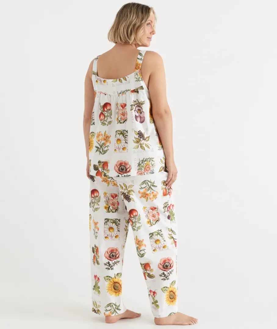 Sussan Pyjama Sets>Garden Stamp Print Cami Pyjama Set