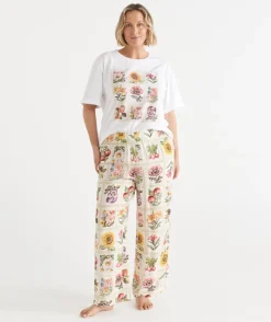 Sussan Pyjama Bottoms>Garden Stamp Print Pyjama Pant