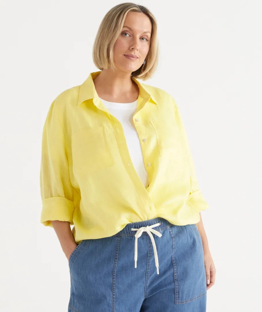 Sussan Tops|Shirts & Blouses>Linen Everyday Shirt