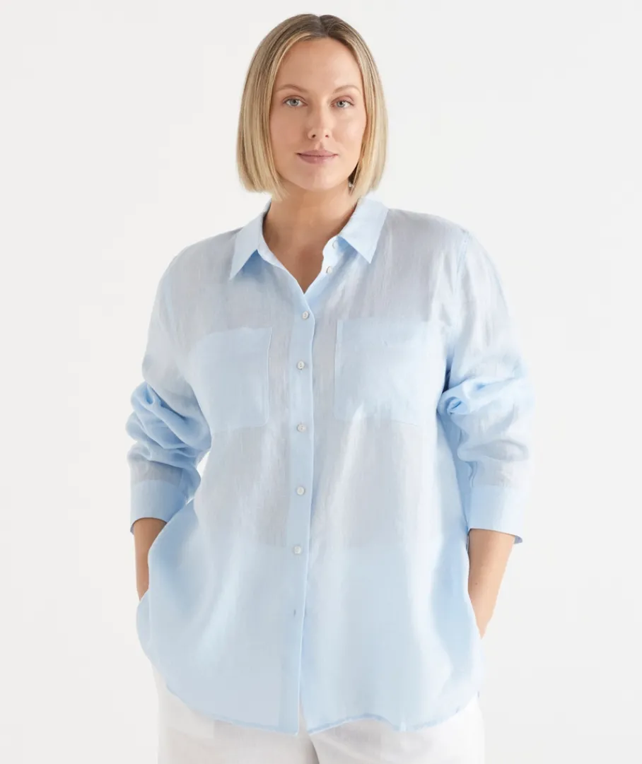 Sussan Tops|Shirts & Blouses>Linen Everyday Shirt