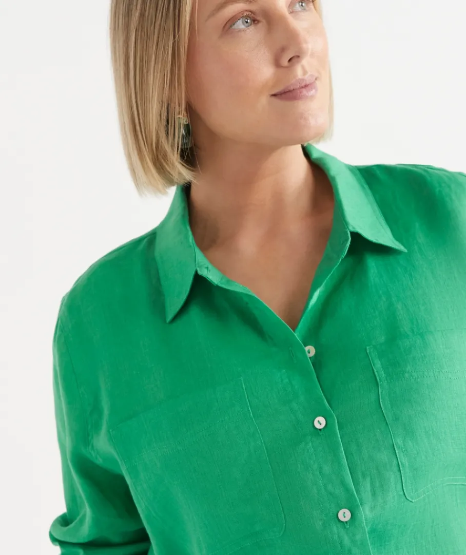 Sussan Tops|Shirts & Blouses>Linen Everyday Shirt
