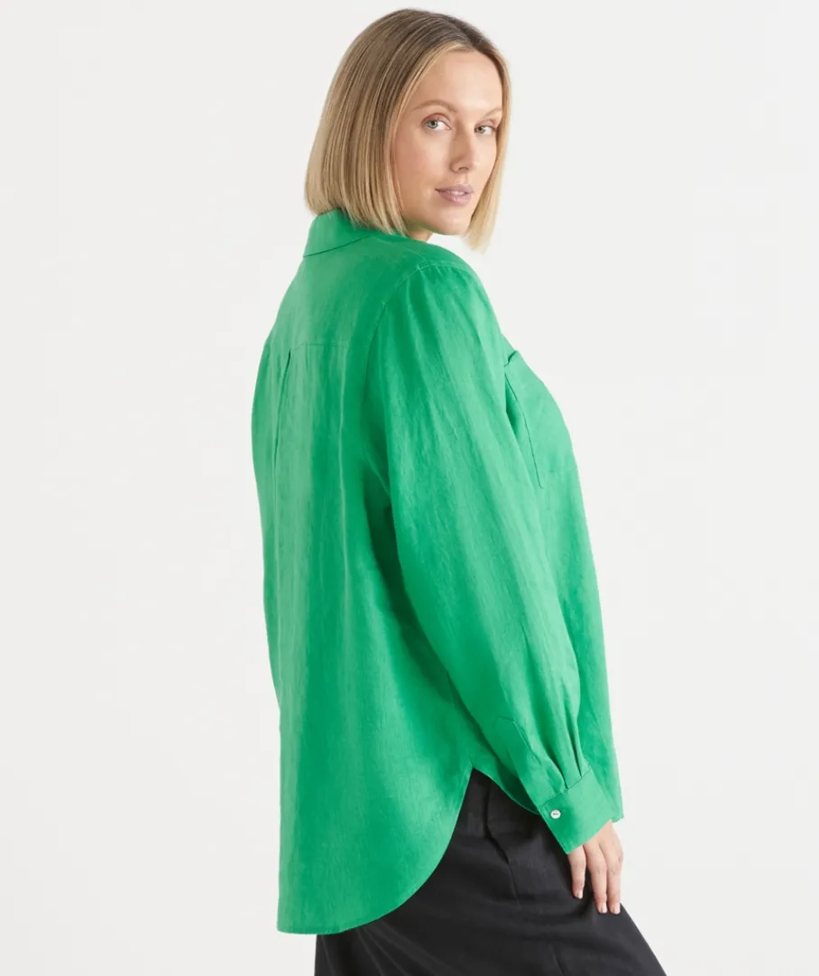 Sussan Tops|Shirts & Blouses>Linen Everyday Shirt