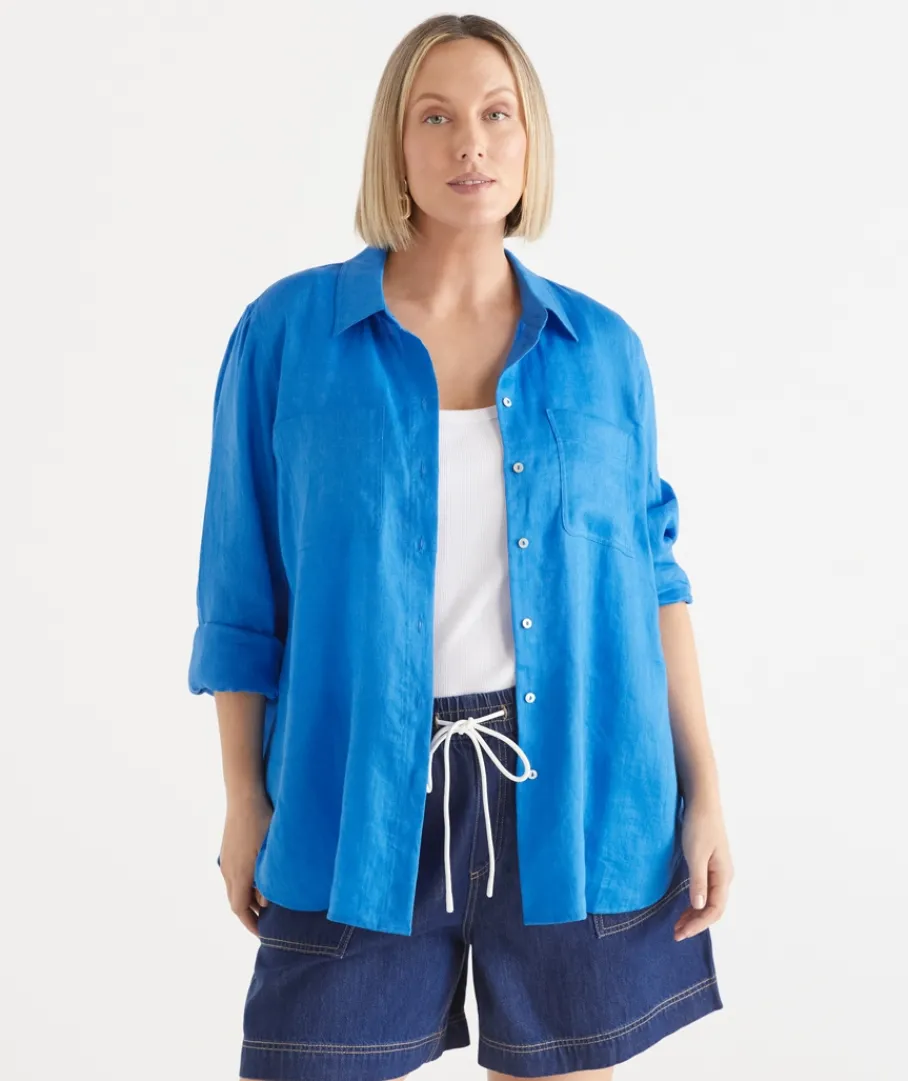 Sussan Tops|Shirts & Blouses>Linen Everyday Shirt