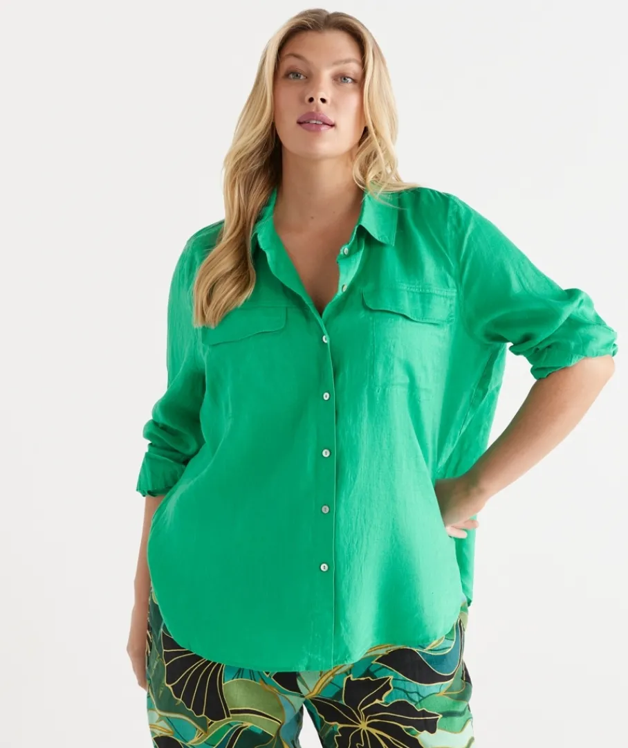 Sussan Tops|Shirts & Blouses>Linen Urban Shirt