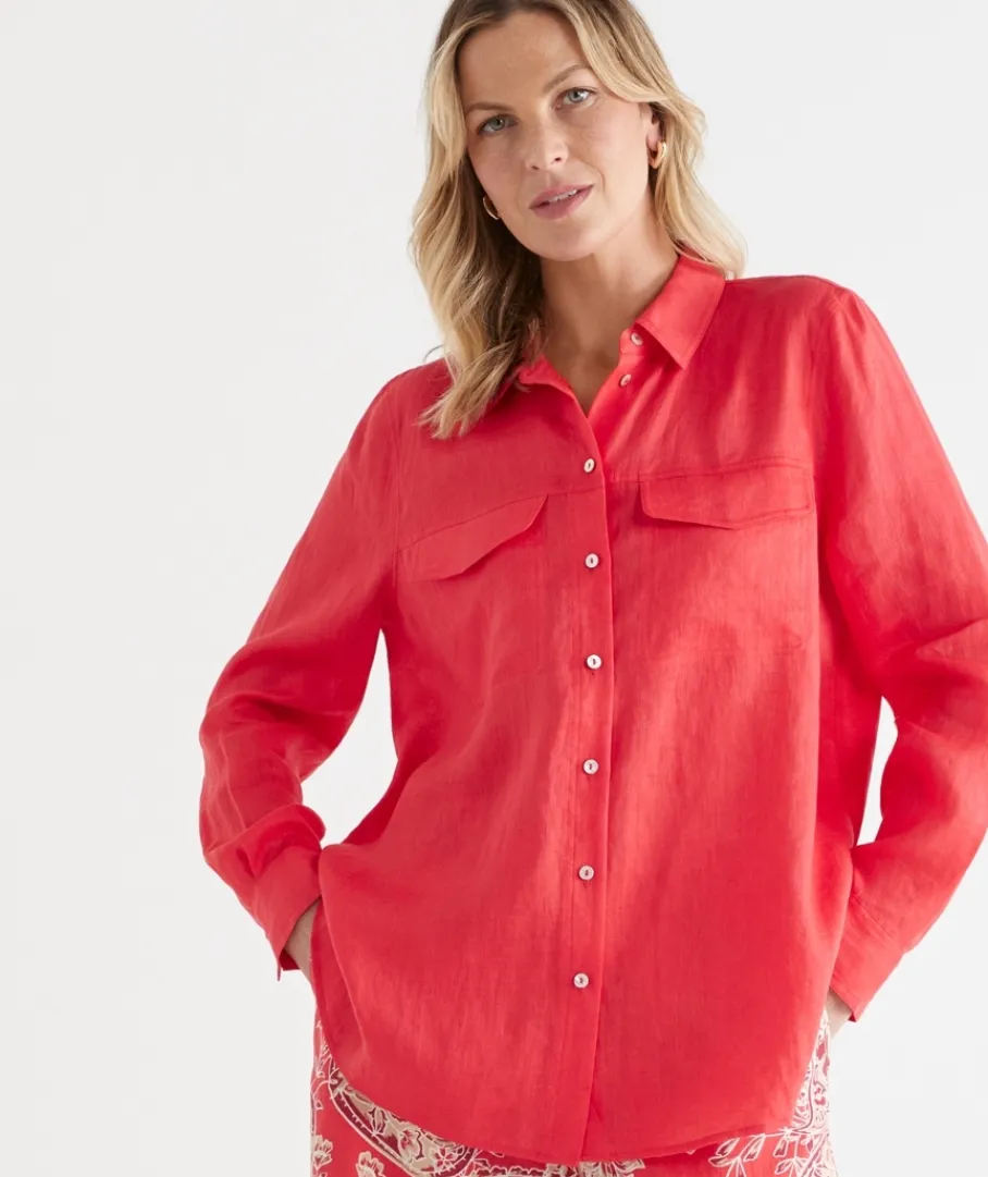 Sussan Tops|Shirts & Blouses>Linen Urban Shirt