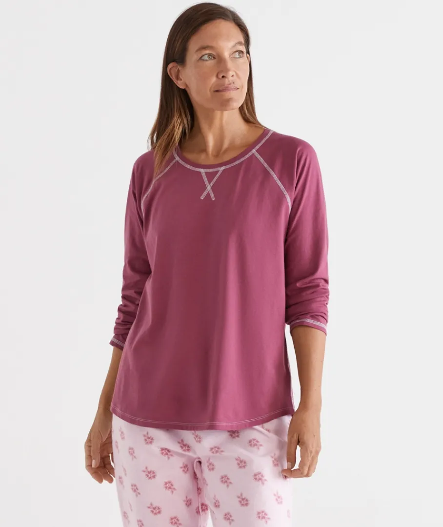 Women Sussan Women's Pyjama Tops|Everyday Icons>Long Sleeve Contrast Pyjama Top