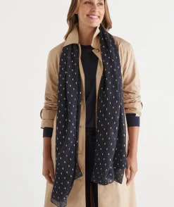 Sussan Knit Accessories|Scarves>Foil Spot Plisse Scarf