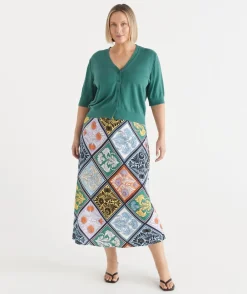 Sussan Matching Sets|Skirts>Mosaic Print Midi Skirt