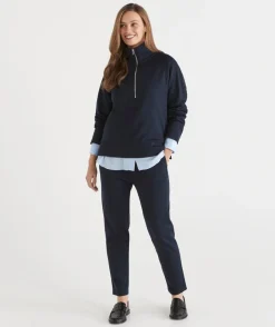 Sussan Tops|Loungewear>Quarter Zip Jumper -