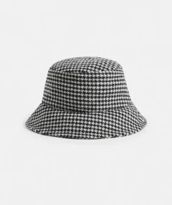 Sussan Hats>Reversible Check Print Bucket Hat