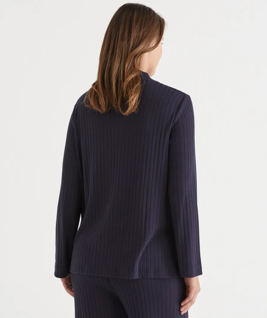 Sussan Loungewear|Tops>Rib Step Hem Top