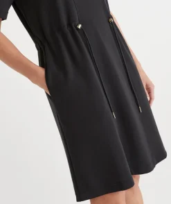 Sussan Dresses>Short Sleeve Stretch Jersey Dress -
