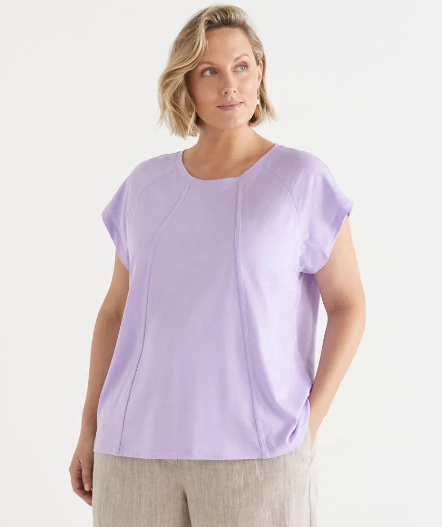 Sussan Tops|T-Shirts>Slub Swing Seam T-Shirt