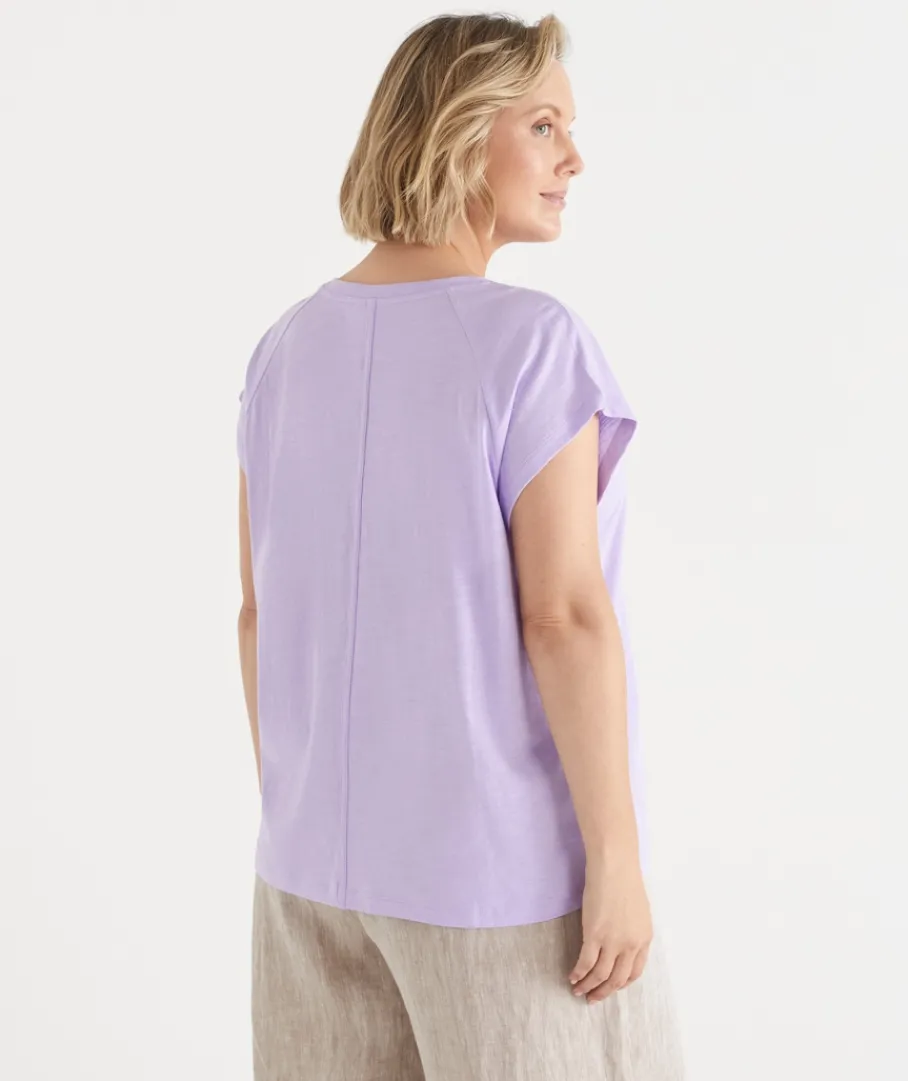 Sussan Tops|T-Shirts>Slub Swing Seam T-Shirt