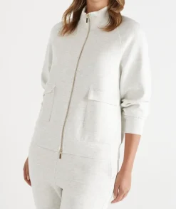 Sussan Tops|Loungewear>Stretch Jersey Zip Jacket