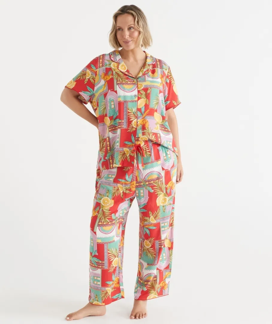 Sussan Pyjama Sets>Tropical Sunset Novelty Pyjama Set