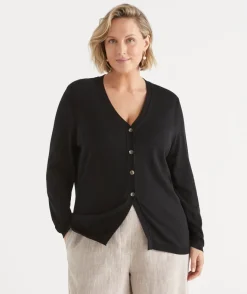 Sussan Tops|Knitwear>V Neck Knit Cardigan
