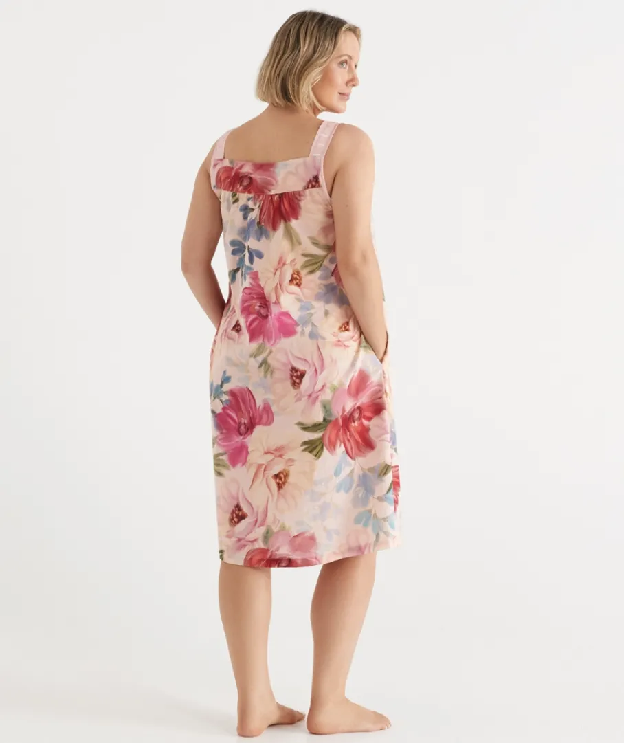 Sussan Nighties>Vintage Floral Sleeveless Nightie -